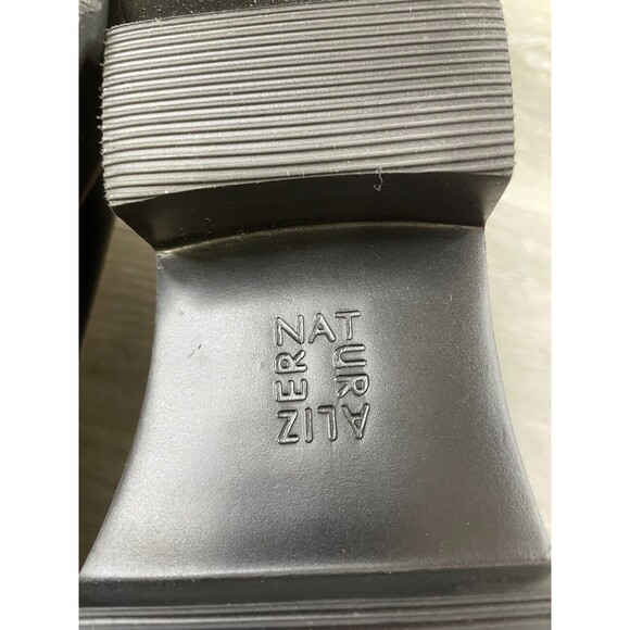 Naturalizer Darry 2 Women's 7M Black Leoperd Print Suede Leather Chunky Loafer - Picture 7 of 12